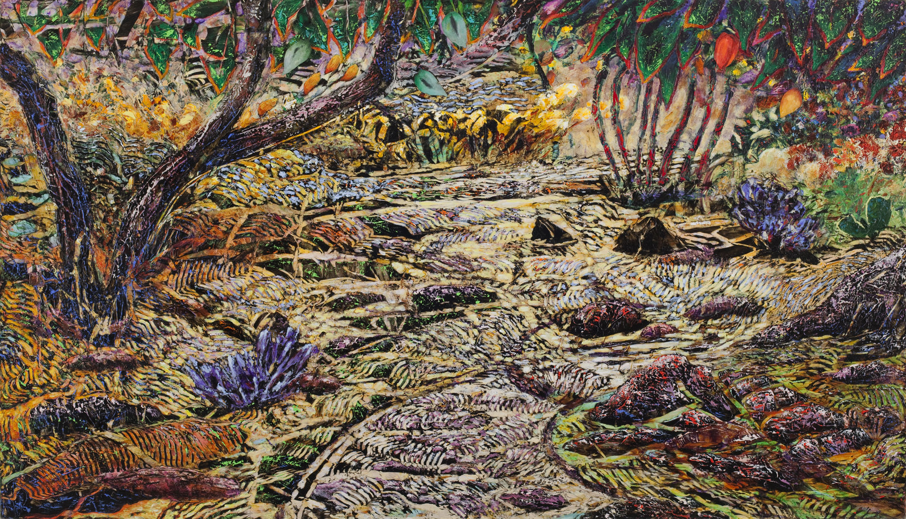 ON THE DESERT the Discovery and Invention of Color . JIM WAID . Along the Tanque Verde . acrylic on canvas . from TOHONO CHUL.jpg